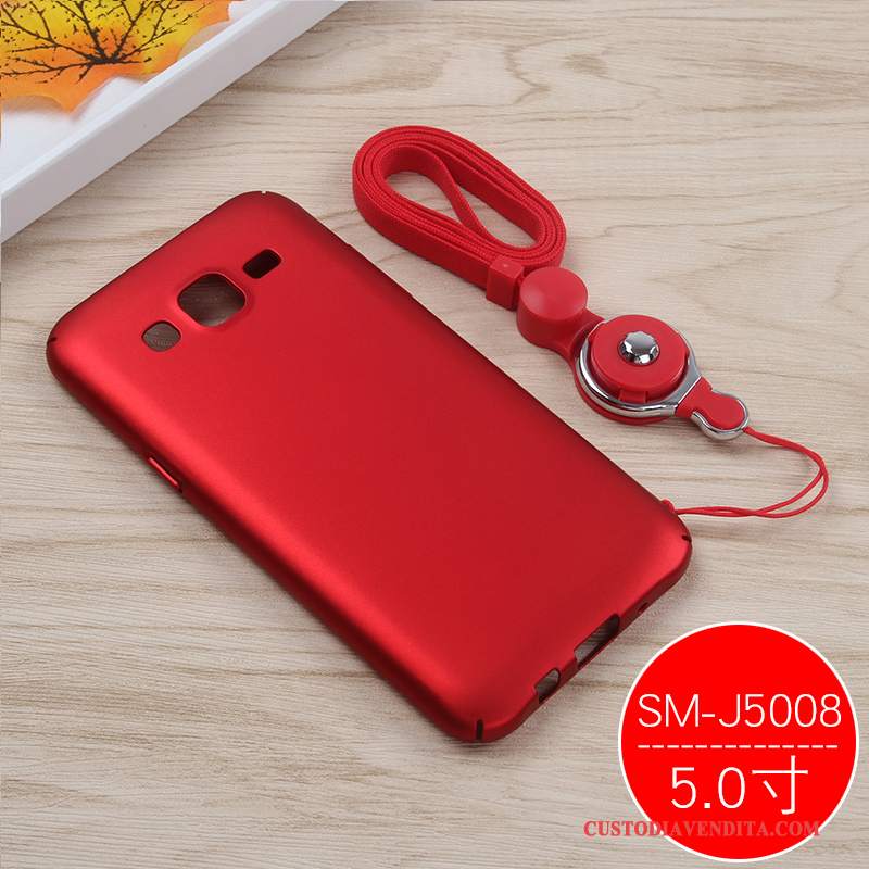Custodia Samsung Galaxy J7 2015 Protezione Anti-caduta Difficile, Cover Samsung Galaxy J7 2015 Rosso Ornamenti Appesi