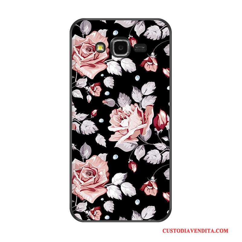 Custodia Samsung Galaxy J7 2015 Protezione Difficile Morbido, Cover Samsung Galaxy J7 2015 Cartone Animato Rosso Anti-caduta