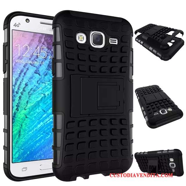 Custodia Samsung Galaxy J7 2015 Protezione Verde Supporto, Cover Samsung Galaxy J7 2015 Cartone Animato Telefono Tendenza