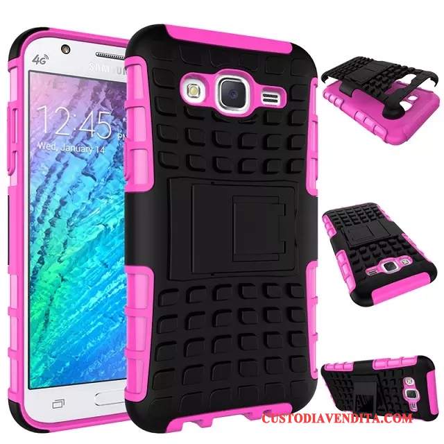 Custodia Samsung Galaxy J7 2015 Protezione Verde Supporto, Cover Samsung Galaxy J7 2015 Cartone Animato Telefono Tendenza