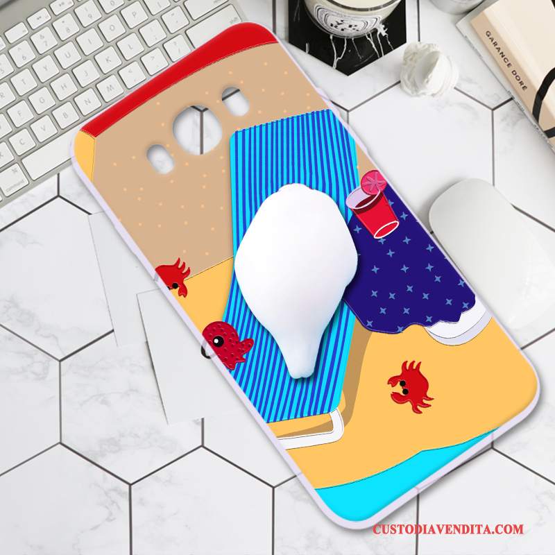 Custodia Samsung Galaxy J7 2016 Creativo Morbido Di Personalità, Cover Samsung Galaxy J7 2016 Silicone Blu Chiaro Tutto Incluso