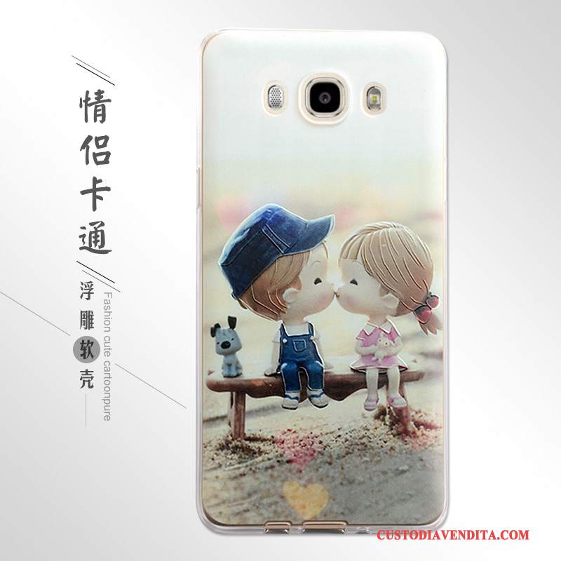 Custodia Samsung Galaxy J7 2016 Goffratura Rosatelefono, Cover Samsung Galaxy J7 2016 Protezione