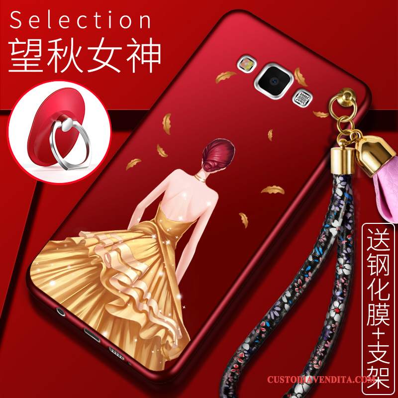 Custodia Samsung Galaxy J7 2016 Silicone Anti-cadutatelefono, Cover Samsung Galaxy J7 2016 Protezione Rosso Morbido