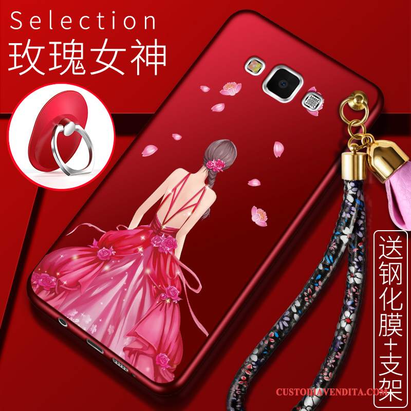 Custodia Samsung Galaxy J7 2016 Silicone Anti-cadutatelefono, Cover Samsung Galaxy J7 2016 Protezione Rosso Morbido