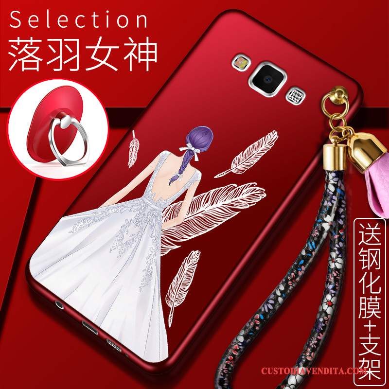 Custodia Samsung Galaxy J7 2016 Silicone Anti-cadutatelefono, Cover Samsung Galaxy J7 2016 Protezione Rosso Morbido