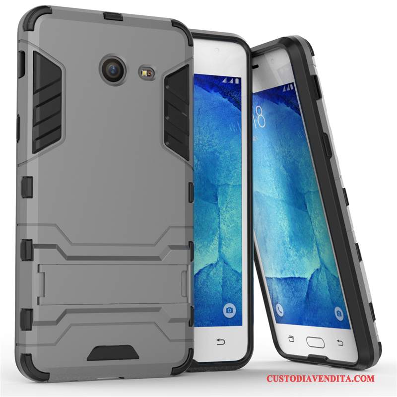 Custodia Samsung Galaxy J7 2017 Protezione Rosso Supporto, Cover Samsung Galaxy J7 2017 Difficile Anti-caduta