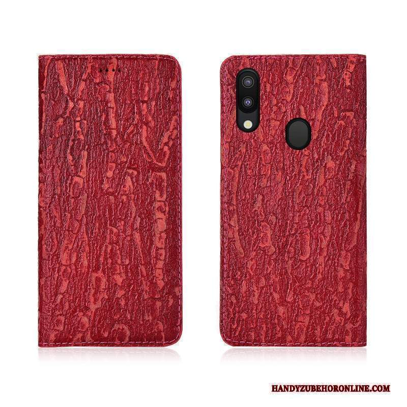 Custodia Samsung Galaxy M20 Folio Nuovo Albero, Cover Samsung Galaxy M20 Pelle Anti-caduta Macchiati