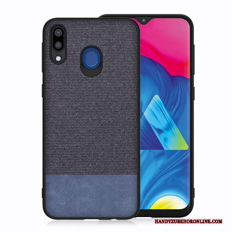 Custodia Samsung Galaxy M20 Silicone Pannotelefono, Cover Samsung Galaxy M20 Anti-caduta Blu