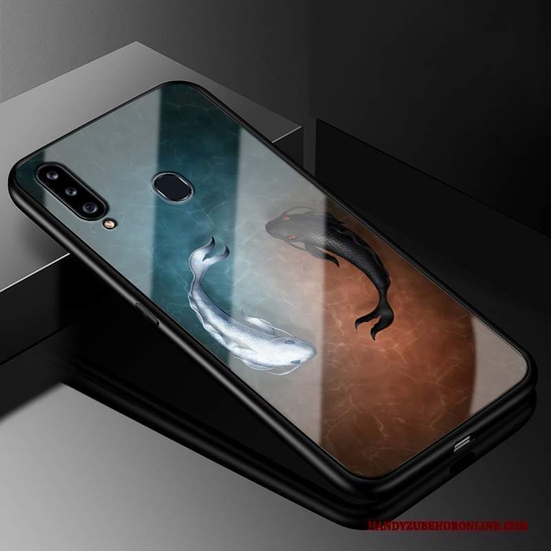 Custodia Samsung Galaxy M30s Creativo Telefono Anti-caduta, Cover Samsung Galaxy M30s Moda Vetro Difficile