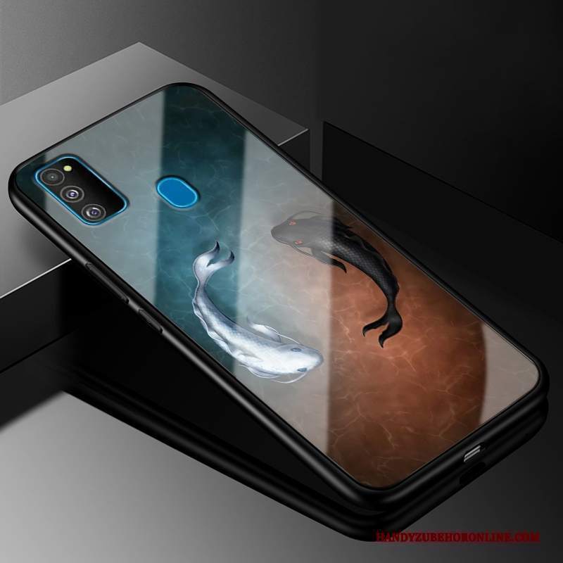 Custodia Samsung Galaxy M30s Creativo Telefono Anti-caduta, Cover Samsung Galaxy M30s Moda Vetro Difficile