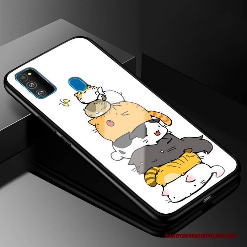 Custodia Samsung Galaxy M30s Creativo Telefono Anti-caduta, Cover Samsung Galaxy M30s Moda Vetro Difficile