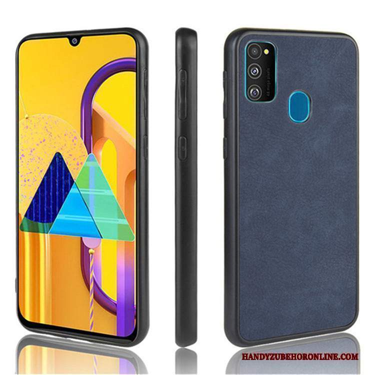 Custodia Samsung Galaxy M30s Pelle Difficile Tutto Incluso, Cover Samsung Galaxy M30s Protezione Nero