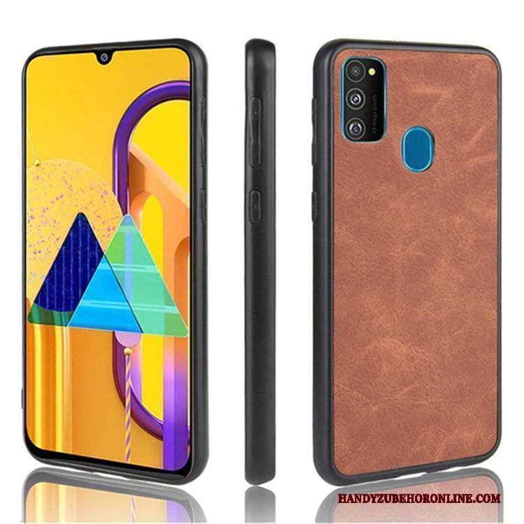 Custodia Samsung Galaxy M30s Pelle Difficile Tutto Incluso, Cover Samsung Galaxy M30s Protezione Nero
