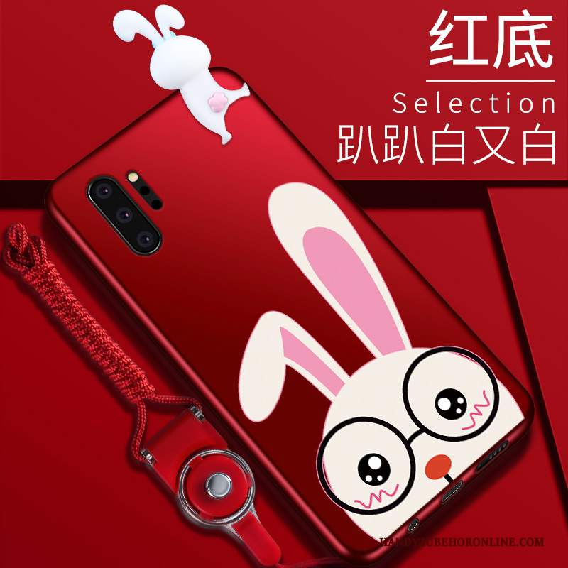 Custodia Samsung Galaxy Note 10+ Protezione Bello Rosso, Cover Samsung Galaxy Note 10+ Cartone Animato Supporto Anti-caduta