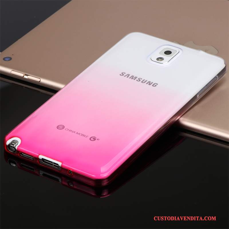 Custodia Samsung Galaxy Note 3 Silicone Porpora Trasparente, Cover Samsung Galaxy Note 3 Protezione Leggeretelefono