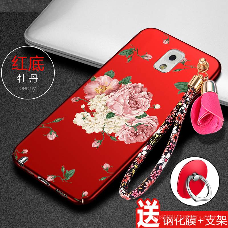 Custodia Samsung Galaxy Note 3 Silicone Rosso Mucca, Cover Samsung Galaxy Note 3 Protezione Telefono