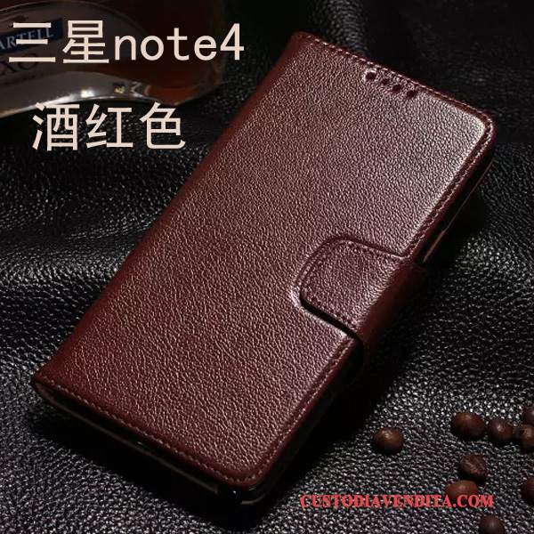Custodia Samsung Galaxy Note 4 Pelle Telefono, Cover Samsung Galaxy Note 4 Folio