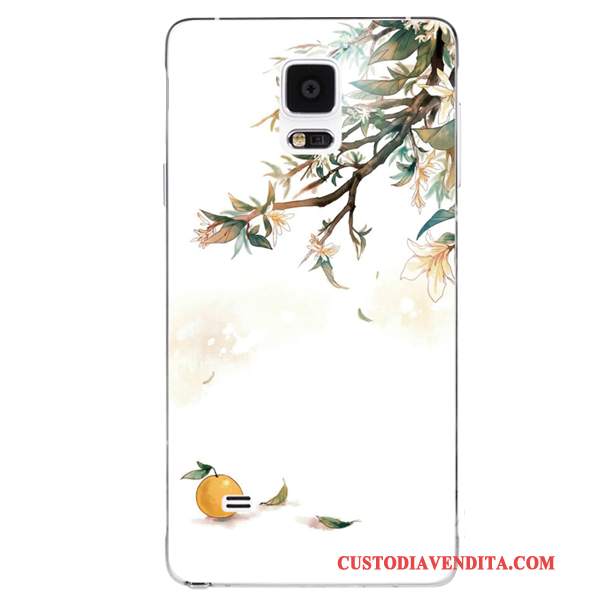Custodia Samsung Galaxy Note 4 Silicone Ornamenti Appesi Morbido, Cover Samsung Galaxy Note 4 Fiori Stile Cinese Porpora