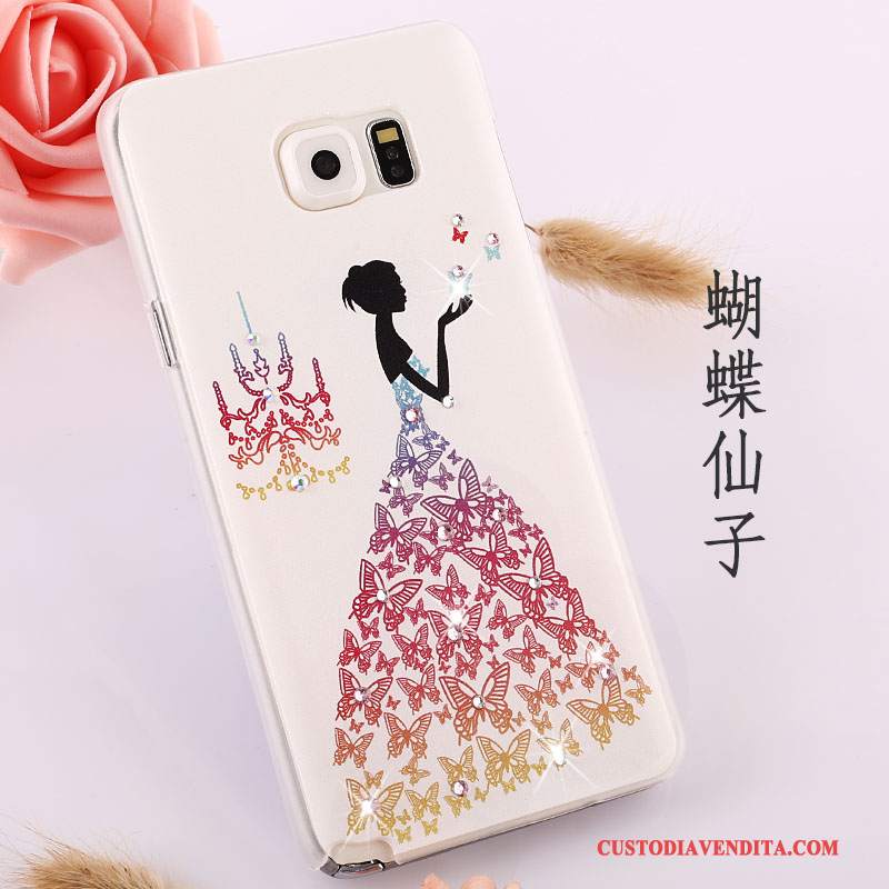 Custodia Samsung Galaxy Note 5 Colore Sottilitelefono, Cover Samsung Galaxy Note 5 Strass Macchiati Blu