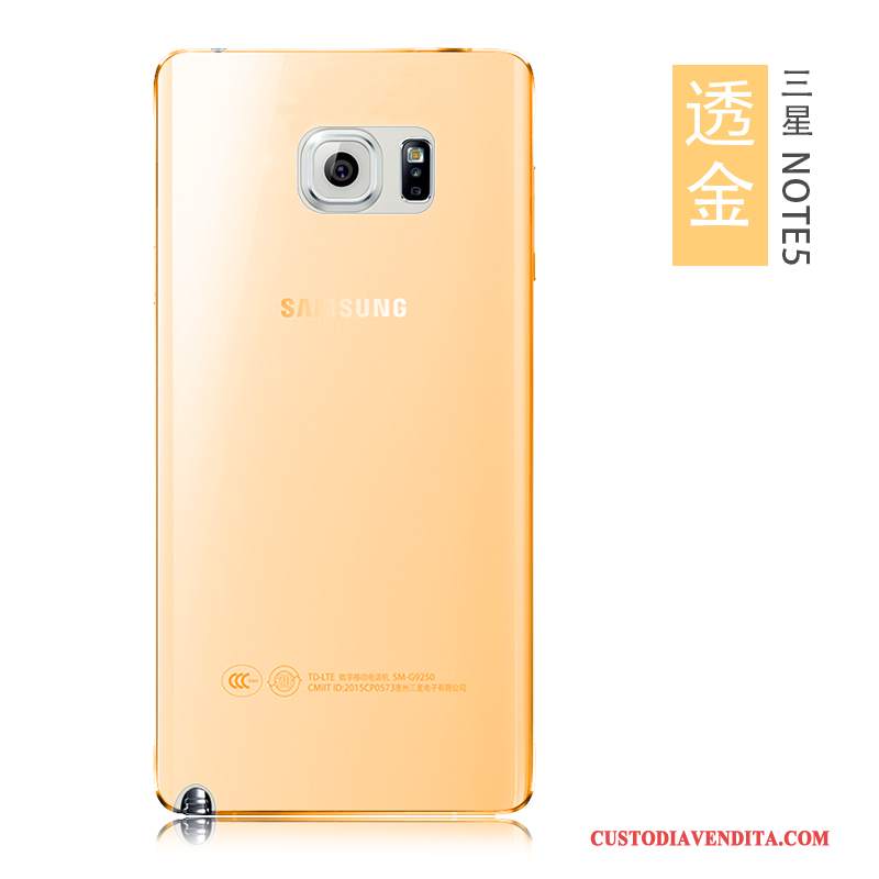 Custodia Samsung Galaxy Note 5 Colore Trasparentetelefono, Cover Samsung Galaxy Note 5 Silicone Morbido Sottile