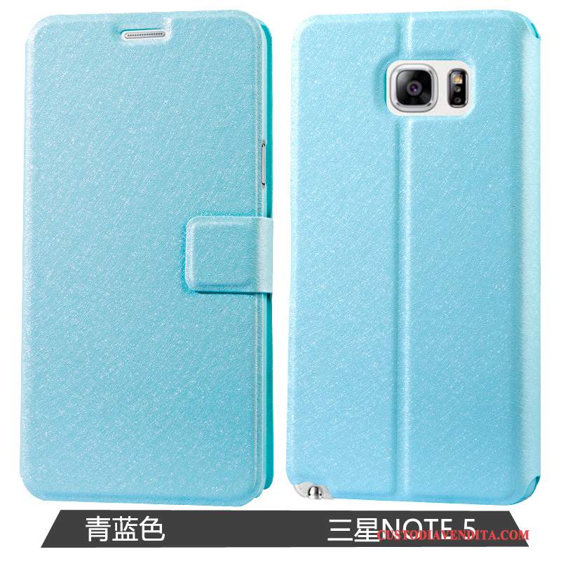 Custodia Samsung Galaxy Note 5 Pelle Telefono Cachi, Cover Samsung Galaxy Note 5 Protezione Sottile Anti-caduta