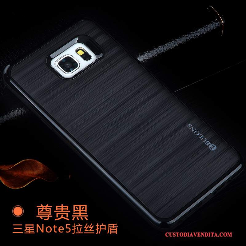 Custodia Samsung Galaxy Note 5 Silicone Colore Profondo Morbido, Cover Samsung Galaxy Note 5 Protezione Grigiotelefono