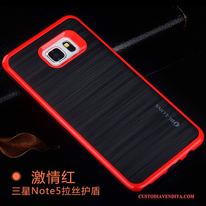 Custodia Samsung Galaxy Note 5 Silicone Colore Profondo Morbido, Cover Samsung Galaxy Note 5 Protezione Grigiotelefono