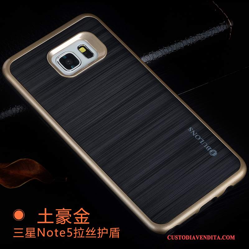 Custodia Samsung Galaxy Note 5 Silicone Colore Profondo Morbido, Cover Samsung Galaxy Note 5 Protezione Grigiotelefono