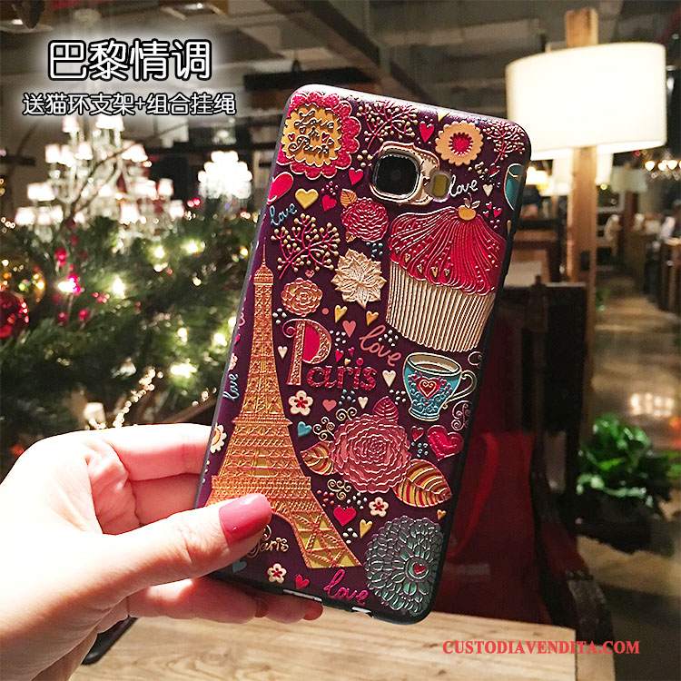 Custodia Samsung Galaxy Note 5 Silicone Supportotelefono, Cover Samsung Galaxy Note 5 Colore Macchiati Ornamenti Appesi