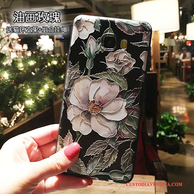 Custodia Samsung Galaxy Note 5 Silicone Supportotelefono, Cover Samsung Galaxy Note 5 Colore Macchiati Ornamenti Appesi
