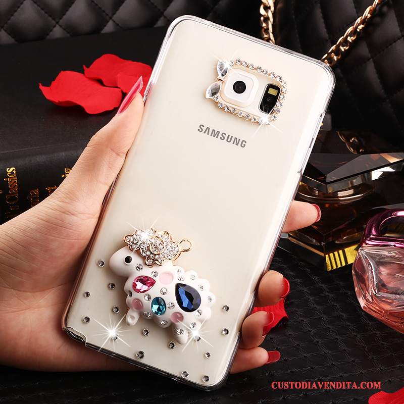 Custodia Samsung Galaxy Note 5 Strass Bianco Anti-caduta, Cover Samsung Galaxy Note 5 Protezione Trasparentetelefono