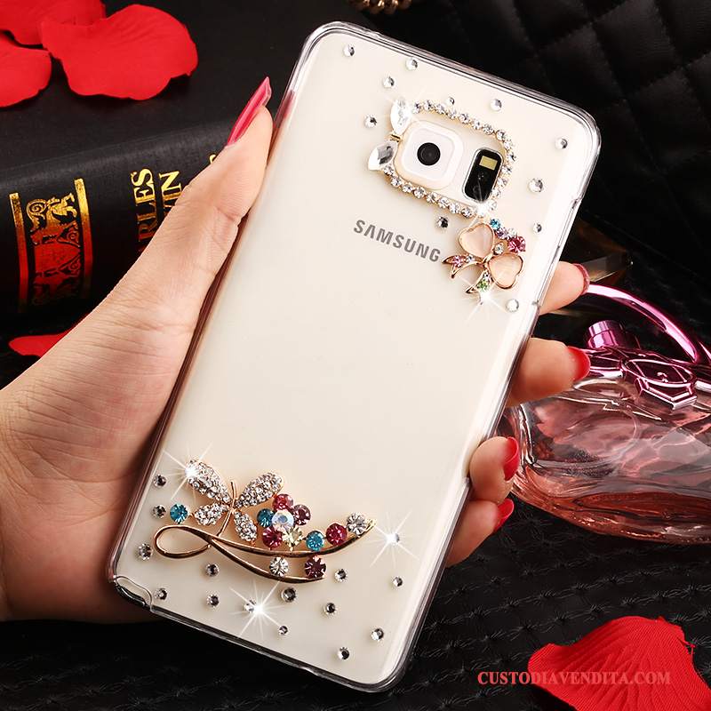 Custodia Samsung Galaxy Note 5 Strass Bianco Anti-caduta, Cover Samsung Galaxy Note 5 Protezione Trasparentetelefono