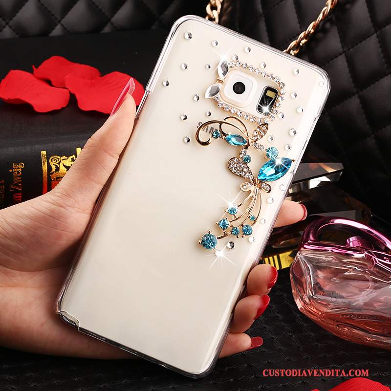 Custodia Samsung Galaxy Note 5 Strass Bianco Anti-caduta, Cover Samsung Galaxy Note 5 Protezione Trasparentetelefono