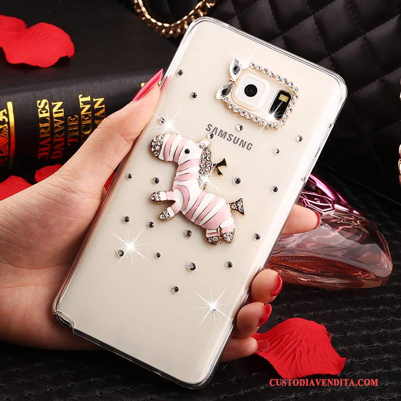 Custodia Samsung Galaxy Note 5 Strass Bianco Anti-caduta, Cover Samsung Galaxy Note 5 Protezione Trasparentetelefono
