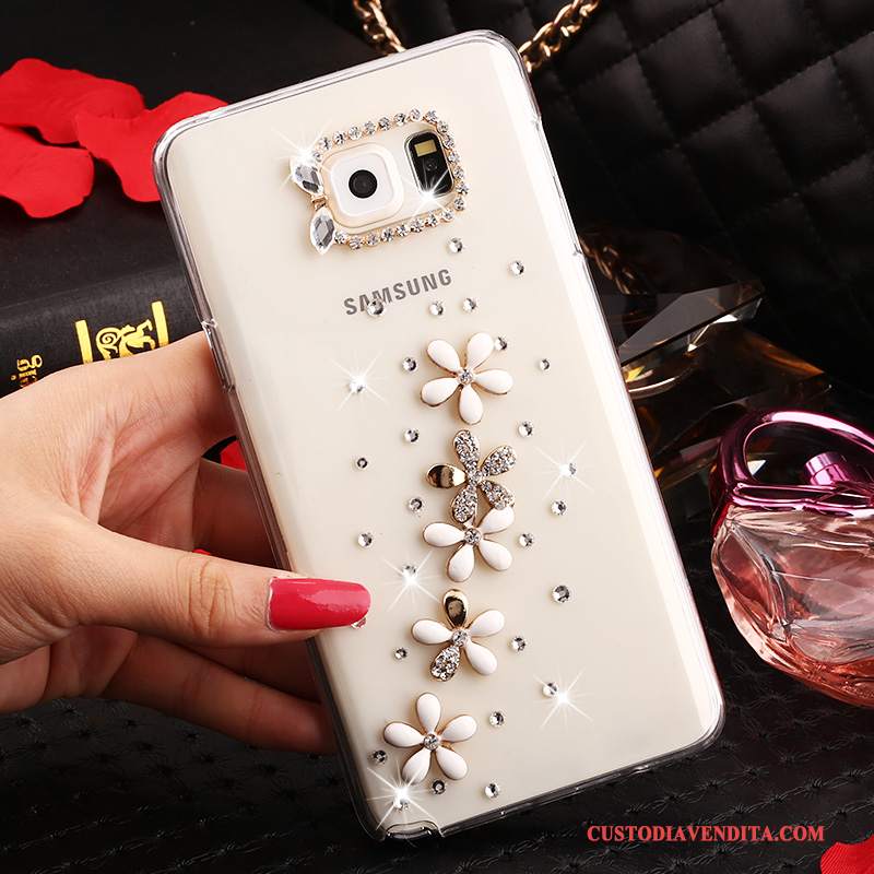 Custodia Samsung Galaxy Note 5 Strass Bianco Anti-caduta, Cover Samsung Galaxy Note 5 Protezione Trasparentetelefono