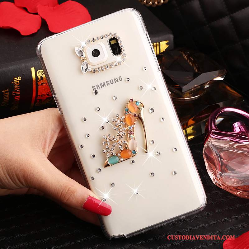 Custodia Samsung Galaxy Note 5 Strass Bianco Anti-caduta, Cover Samsung Galaxy Note 5 Protezione Trasparentetelefono