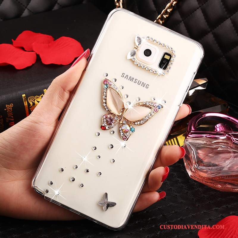 Custodia Samsung Galaxy Note 5 Strass Bianco Anti-caduta, Cover Samsung Galaxy Note 5 Protezione Trasparentetelefono
