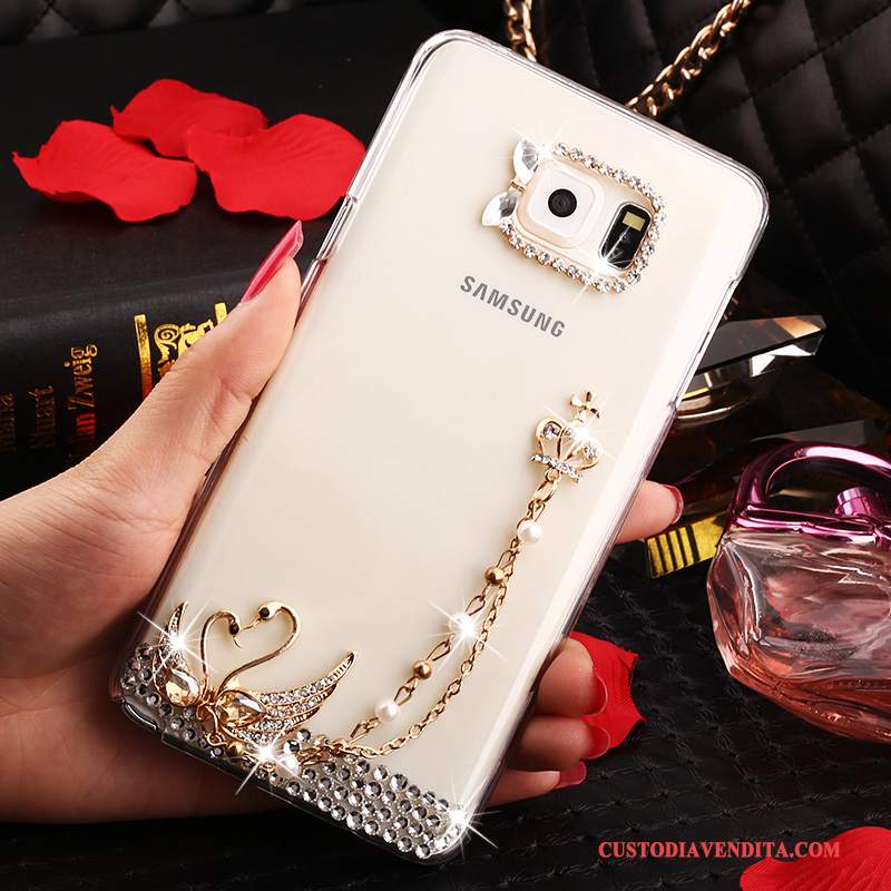 Custodia Samsung Galaxy Note 5 Strass Bianco Anti-caduta, Cover Samsung Galaxy Note 5 Protezione Trasparentetelefono