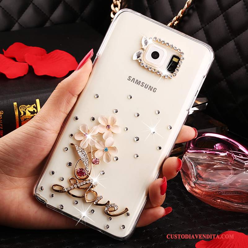 Custodia Samsung Galaxy Note 5 Strass Bianco Anti-caduta, Cover Samsung Galaxy Note 5 Protezione Trasparentetelefono