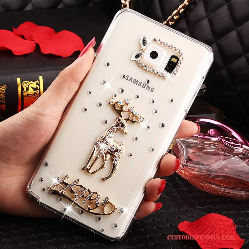 Custodia Samsung Galaxy Note 5 Strass Bianco Anti-caduta, Cover Samsung Galaxy Note 5 Protezione Trasparentetelefono