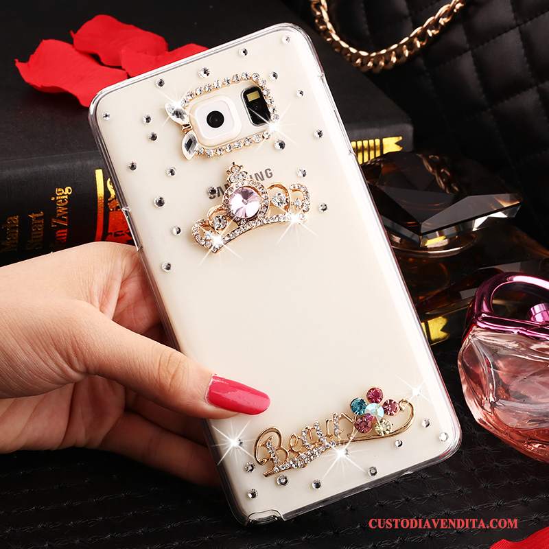 Custodia Samsung Galaxy Note 5 Strass Bianco Anti-caduta, Cover Samsung Galaxy Note 5 Protezione Trasparentetelefono