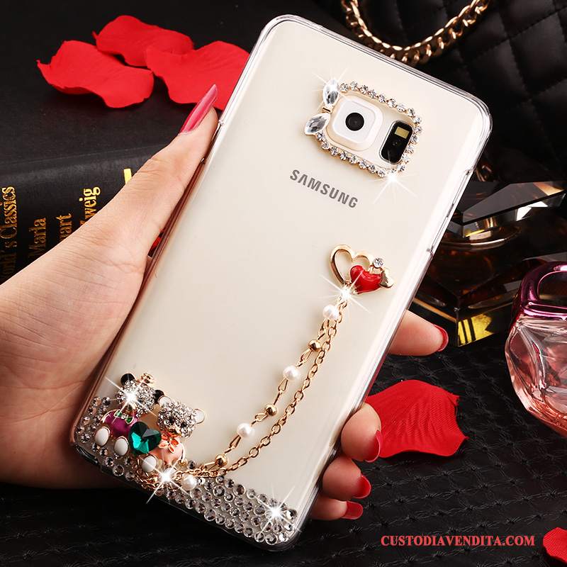 Custodia Samsung Galaxy Note 5 Strass Bianco Anti-caduta, Cover Samsung Galaxy Note 5 Protezione Trasparentetelefono