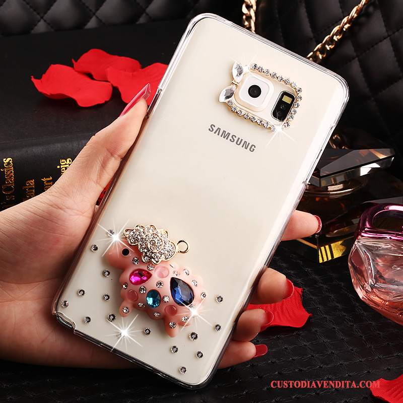 Custodia Samsung Galaxy Note 5 Strass Bianco Anti-caduta, Cover Samsung Galaxy Note 5 Protezione Trasparentetelefono