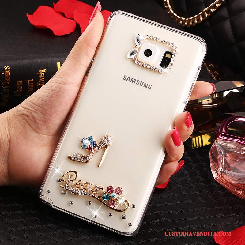 Custodia Samsung Galaxy Note 5 Strass Bianco Anti-caduta, Cover Samsung Galaxy Note 5 Protezione Trasparentetelefono
