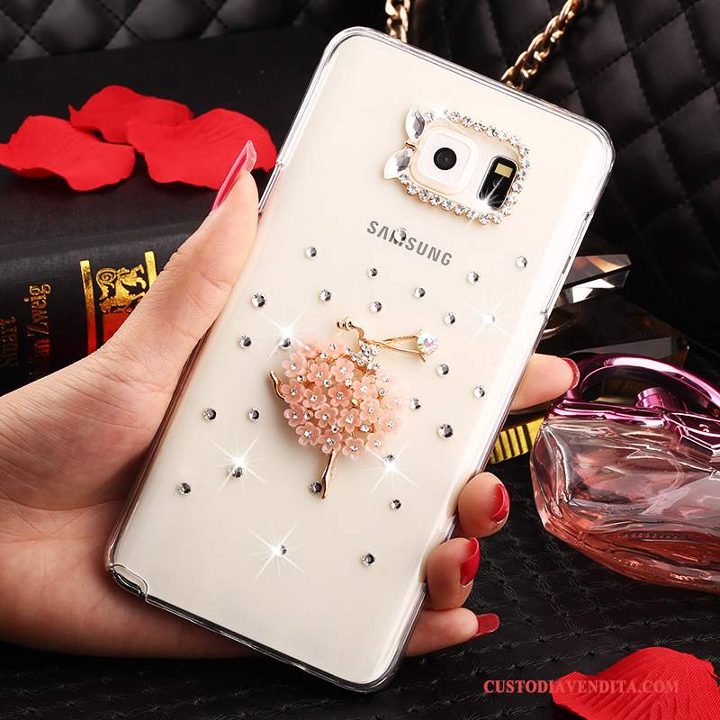 Custodia Samsung Galaxy Note 5 Strass Bianco Anti-caduta, Cover Samsung Galaxy Note 5 Protezione Trasparentetelefono