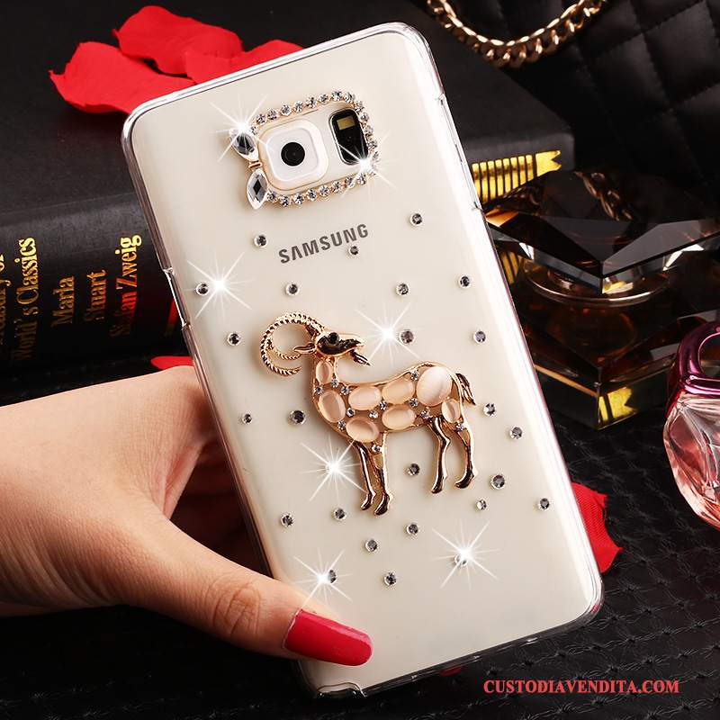 Custodia Samsung Galaxy Note 5 Strass Bianco Anti-caduta, Cover Samsung Galaxy Note 5 Protezione Trasparentetelefono