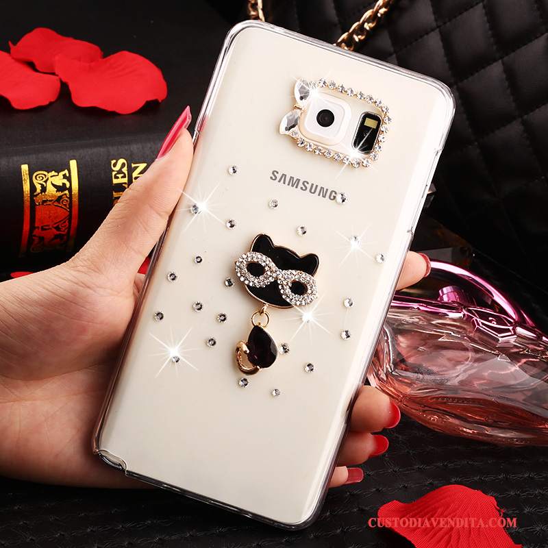 Custodia Samsung Galaxy Note 5 Strass Bianco Anti-caduta, Cover Samsung Galaxy Note 5 Protezione Trasparentetelefono