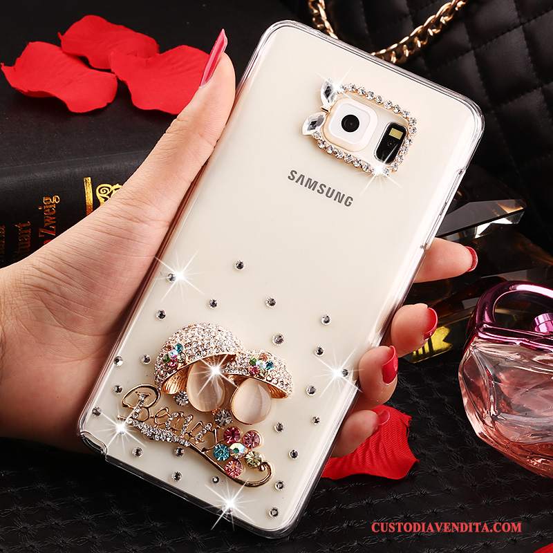 Custodia Samsung Galaxy Note 5 Strass Bianco Anti-caduta, Cover Samsung Galaxy Note 5 Protezione Trasparentetelefono