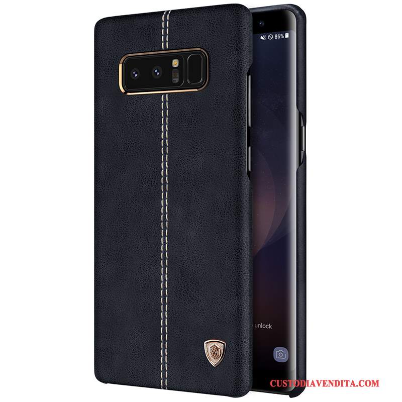 Custodia Samsung Galaxy Note 8 Pelle Anti-cadutatelefono, Cover Samsung Galaxy Note 8 Protezione Oro Blu