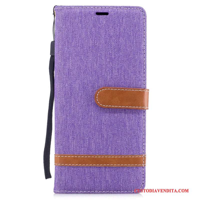 Custodia Samsung Galaxy Note 8 Protezione Denim Tutto Incluso, Cover Samsung Galaxy Note 8 Portafoglio Tendenza Rosso